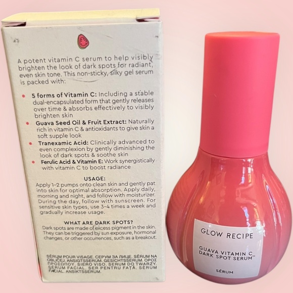Glow Recipe Guava Vitamin C Dark Spot Serum Full Size 1 oz NIB Skincare Beauty - Picture 3 of 6